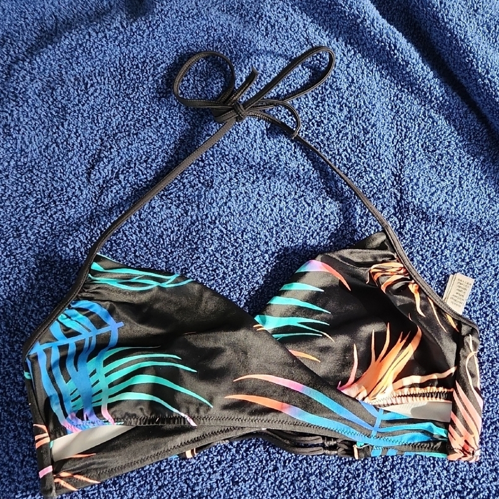 Victoria's Secret Black Tropical Bikini Top
